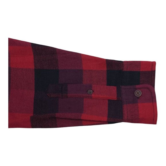 Lee Mens L Plaid Flannel Long Sleeve Button-Up Shirt Stretch Regular Fit - Picture 7 of 9